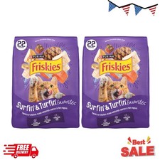 2 Pack Purina Friskies Surfin and Turfin Favorites Dry Cat Food, 22 lb Bag