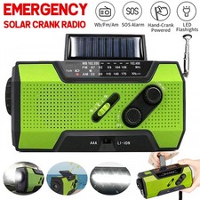 20000mAh Emergency Wind Up Solar Radio Hand Crank Power Bank FMAM Charger Torch