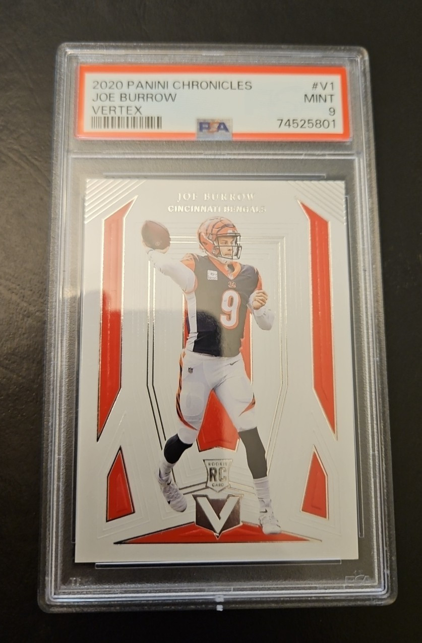 2020 Panini Chronicles Vertex V1 Joe Burrow Rookie Graded PSA 9 Bengals
