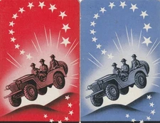 Pair of Army Jeeps, Swap Cards