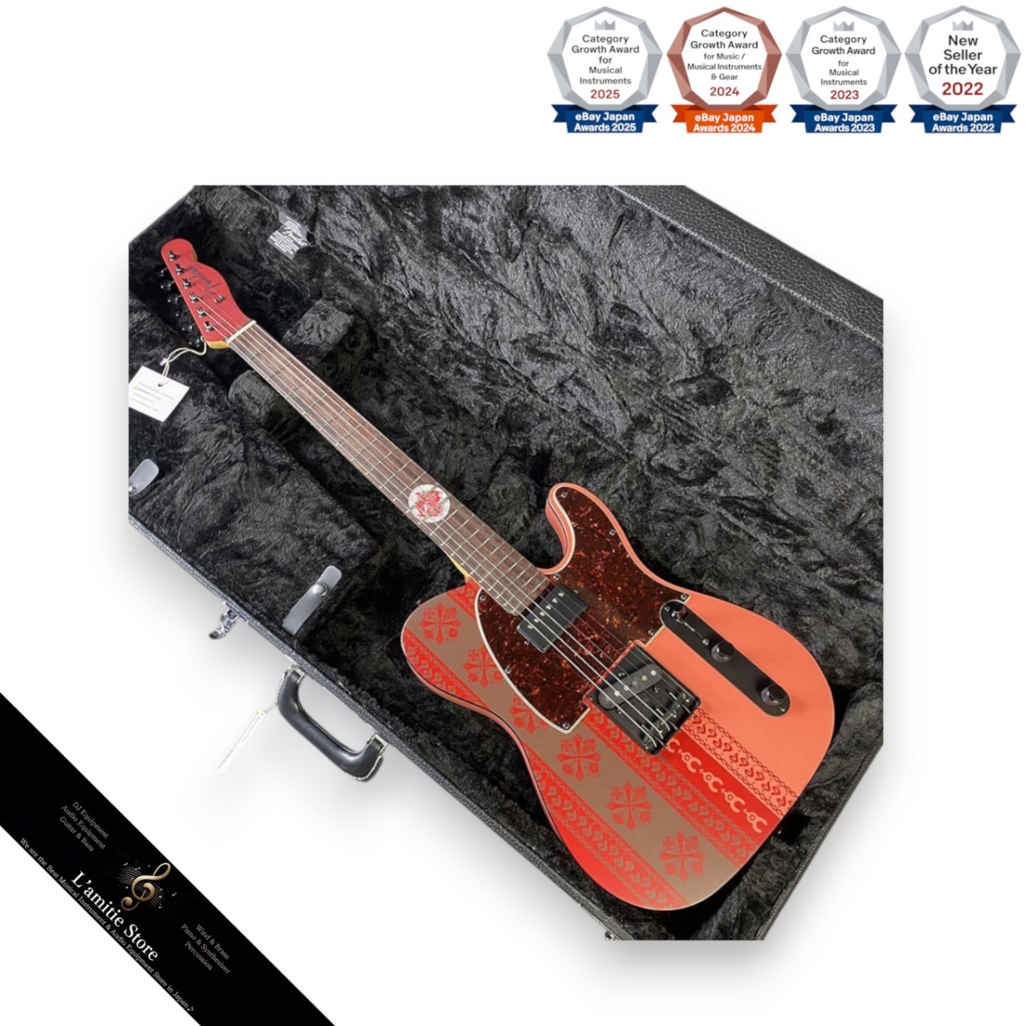 Fender Monster Hunter Rathalos Telecaster Electric Guitar Red