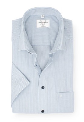 Marvelis men's short sleeve shirt short sleeve non-iron modern fit, striped, New Kent
