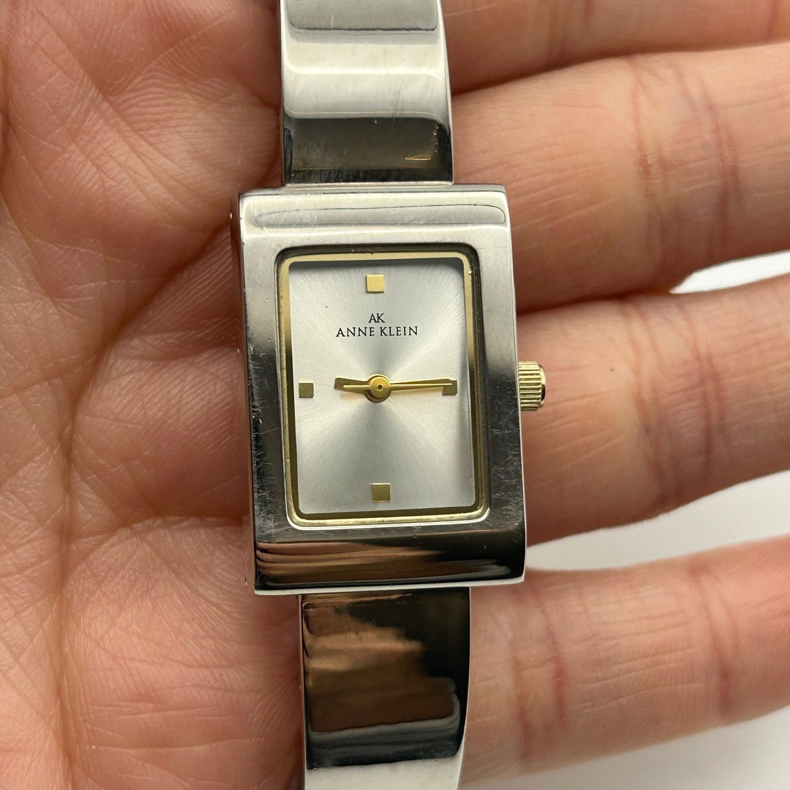 Anne Klein Two-tone Rectangular Stainless Steel A… - image 7