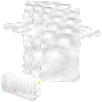  4 Pcs Kunststoffgitter Kunststoff-Leinwandmuster Plastikleinwand