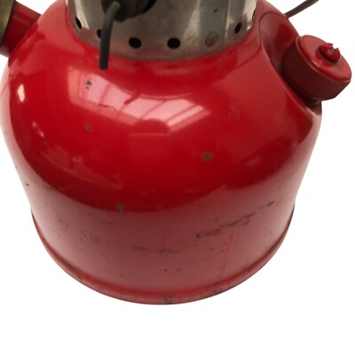 VINTAGE COLEMAN LANTERN 200A - 1970 Single Mantle Camping Red