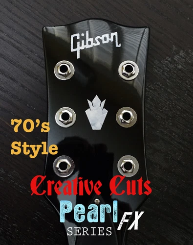 G Crown 70's  Guitar Headstock Logo Vinyl Deca DIY Restoration PEARL EFFECT