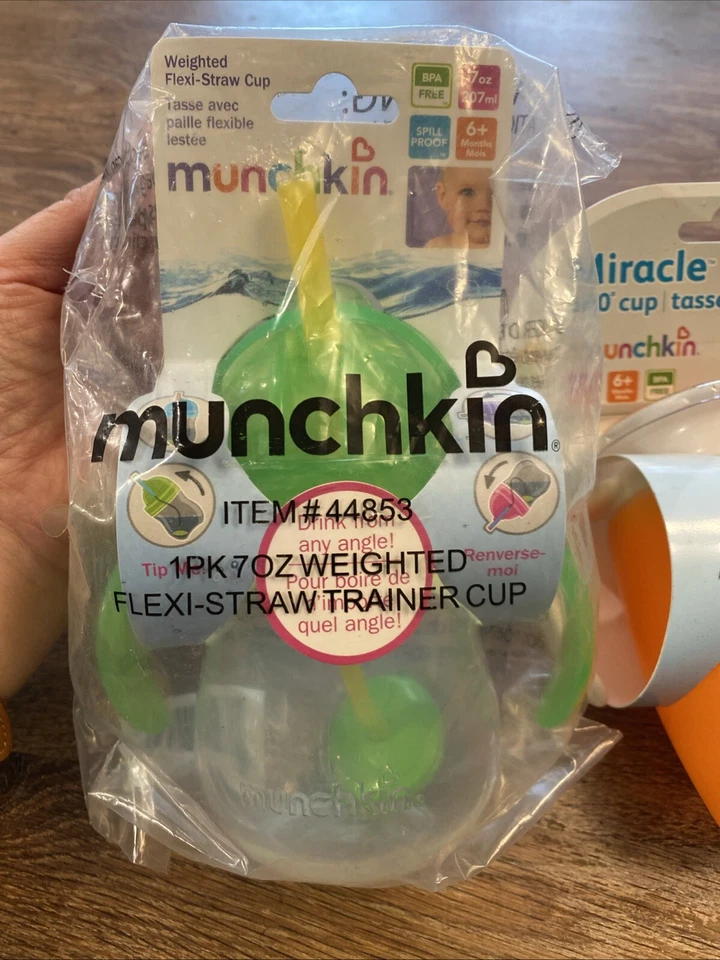 Nuevo Munchkin Miracle 360 Entrenador Taza Naranja y Munchkin Entrenador de Paja Pesado Foto 3 de 3