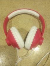 iHome IB36PWC Over-Ear Stereo Headphones with Microphone White/Pink 
