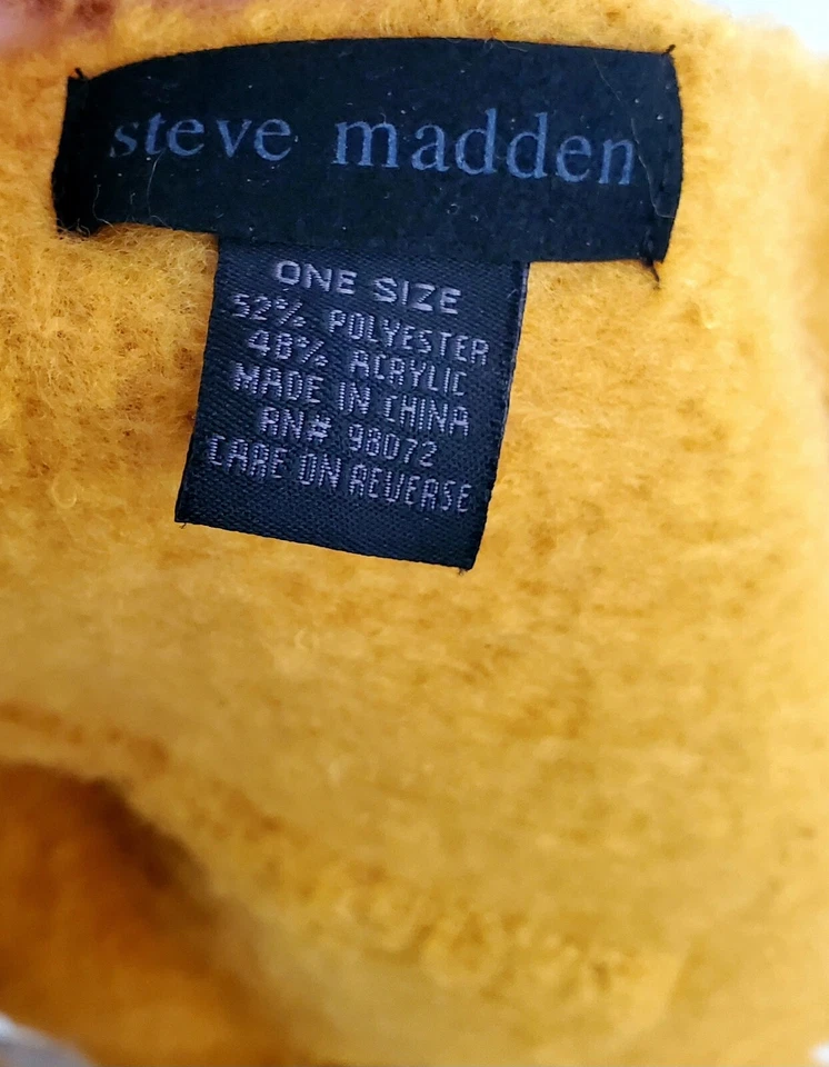 Steve Madden одеяло надежном 72 «x 20» горчичный желтый с бахромой 2 кармана мягкий новый с Ярлыками - Изображение 3 из 3