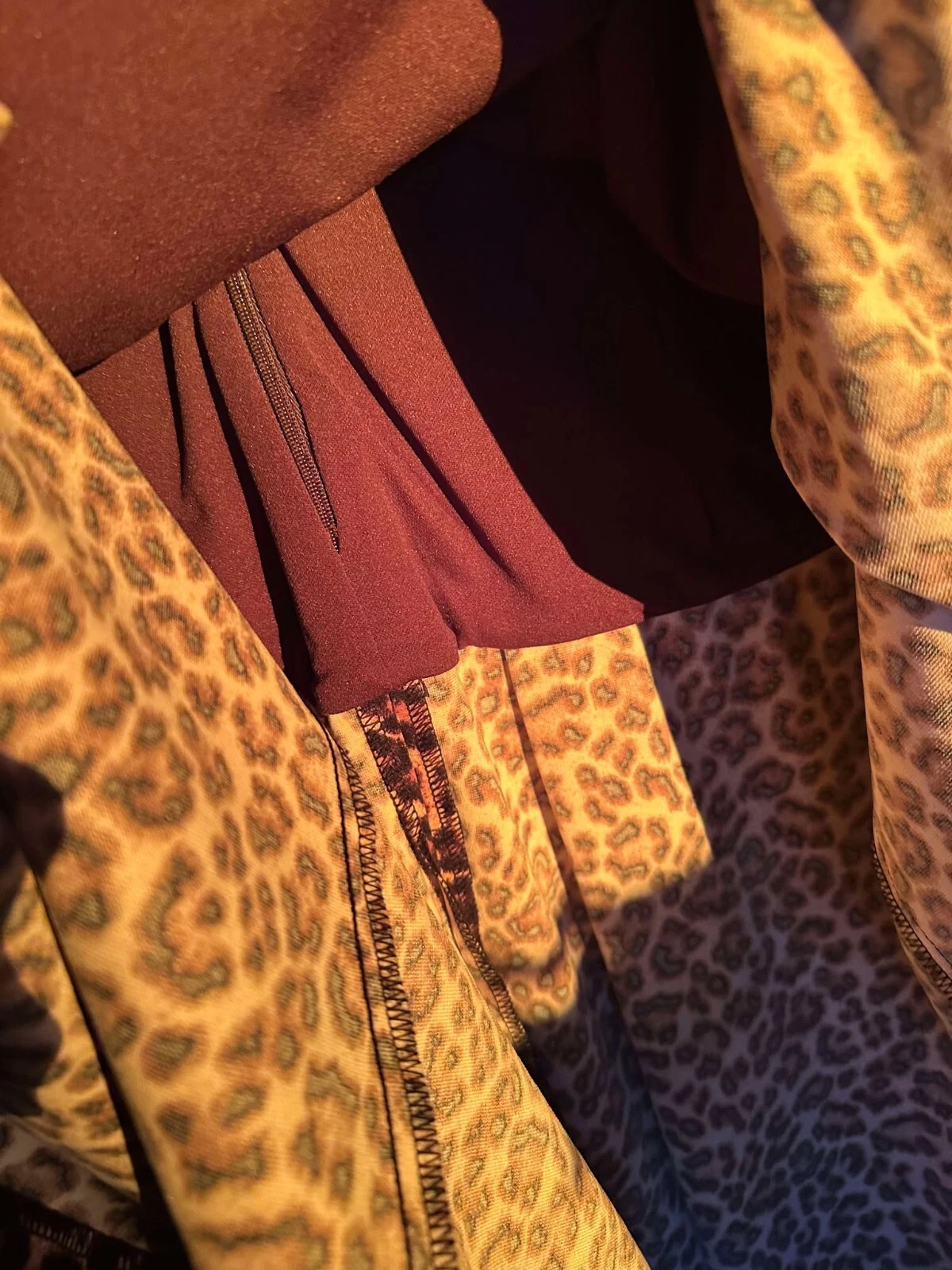 ABITO DONNA MICHAEL KORS TAGLIA L STAMPA LEOPARDO senza maniche foderato conchiglia