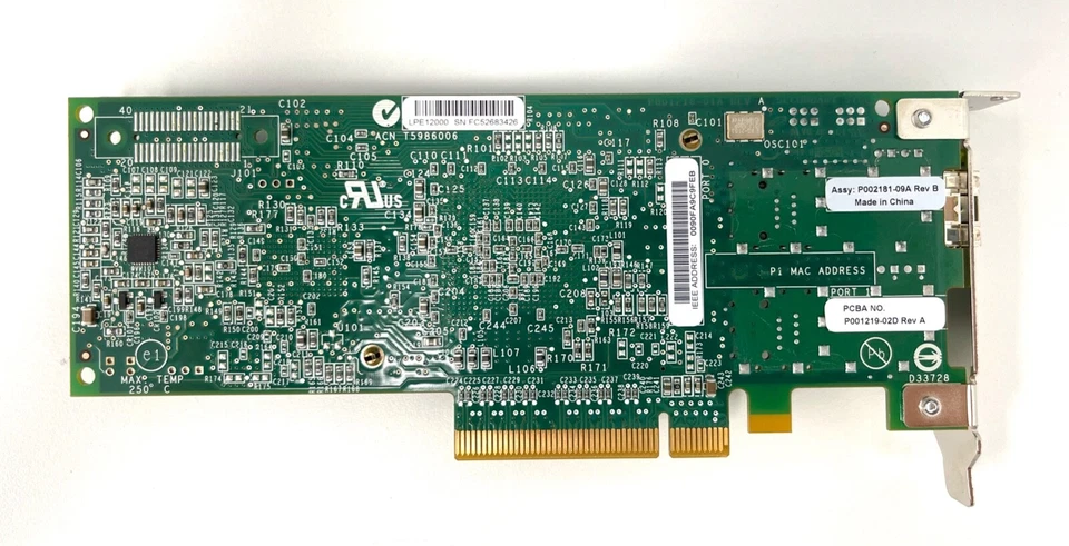 Emulex Lpe12000 Dell CN6YJ 8Gb/s Single Port FC PCIe X8 HBA Card low profile - Image 3 of 4