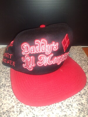 Daddy s Lil Monster Embroidered Hat Cap. Adult Size Snapback. Suicide Squad Wool