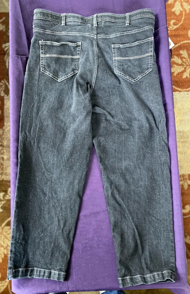 Haband Duke Mens Black Denim Jeans Classic Straight Leg 38 M - Image 3 of 4