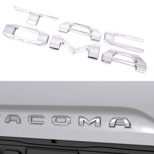 Fits 2016-2021 Toyota Tacoma 3D Tailgate Insert Letters   Chrome