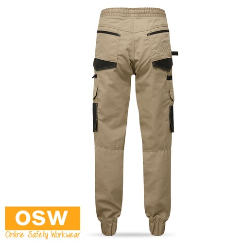 KX3 Mens Slim Fit Leg Lightweight Drawstring Tradies Work Pants KX351 - Picture 8 of 8