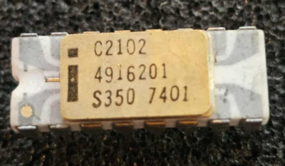 Mint Vintage Rare Intel C2102 Tiger Gray Zebra Ceramic White Gold SRAM for C4004