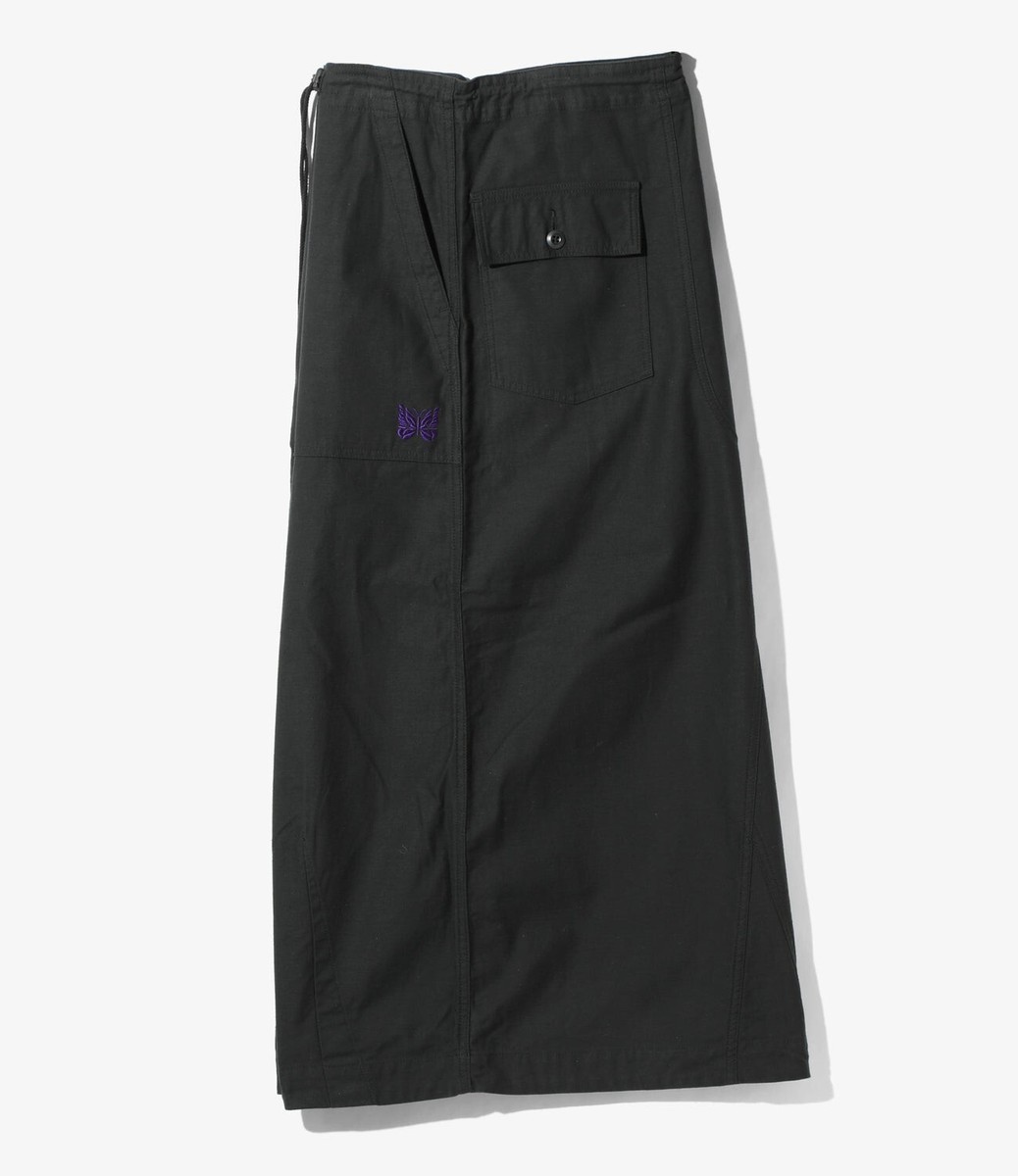 スカート NEEDLES STRING FATIGUE SKIRT BACK SATEEN ASK availability First) NEEDLES String Fatigue Skirt - Back