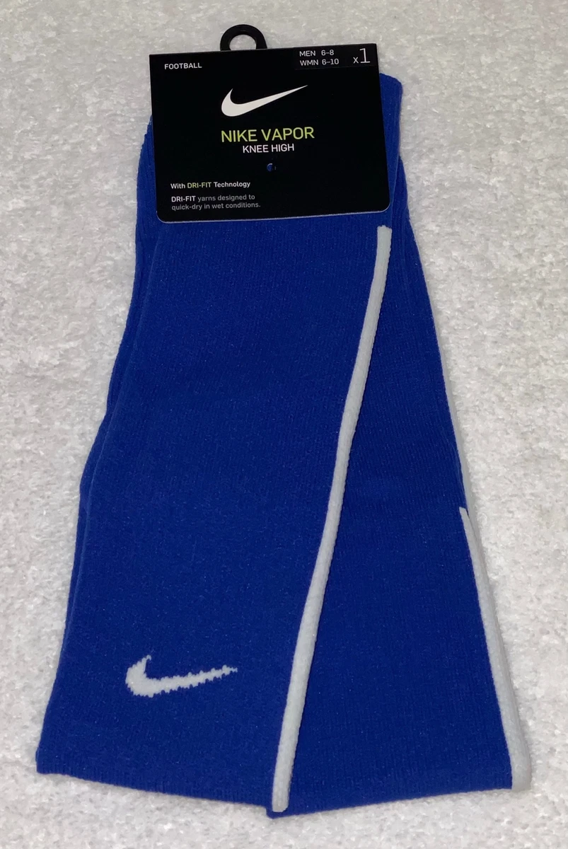 faktum erindringer smuk NIKE Vapor III Roy Blue White Knee Hi Soccer Football Socks NEW Mens M Fits  6-8 | eBay