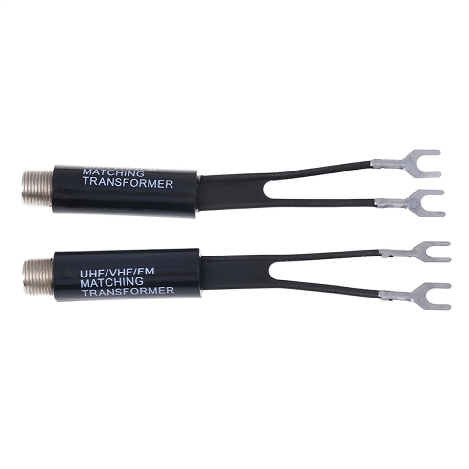 3pcs UHF VHF FM Plated 75-300 Ohm TV Antenna Matching Transformer Coaxial Cable - Image 4 of 4