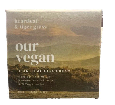 NEW HEARTLEAF & Tiger Grass OUR VEGAN CICA CREAM 3.38 oz. Exp 2026