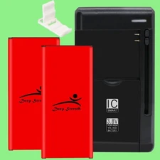 2x 3870mAh Battery Universal Charger for Samsung Galaxy J7 Prime SM-J727T Phone