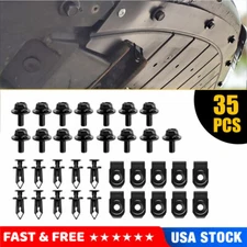 35pcs Engine Under Cover Splash Shield Guard Body Bolt U-nut Clips Fastener USA