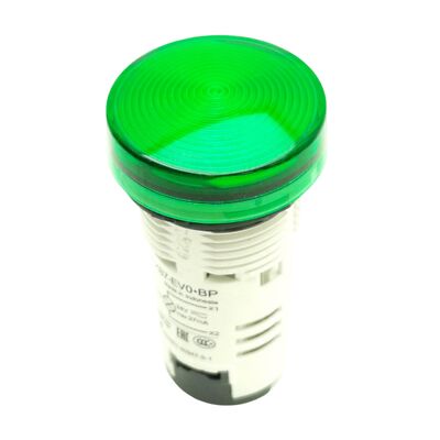 Schneider Electric, XB7-EV0-BP Monolithic Pilot Light, 22mm, Green, 24VAC/DC