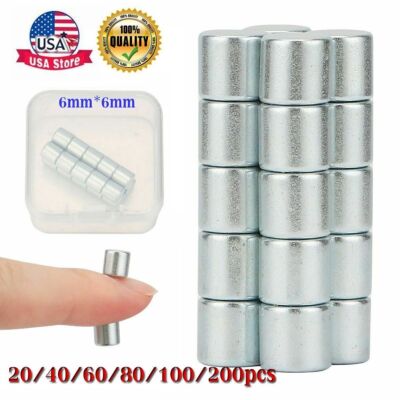 Lot Neodymium Magnets Round Disc N35 Super Strong Rare Earth 6mm X 6mm ...