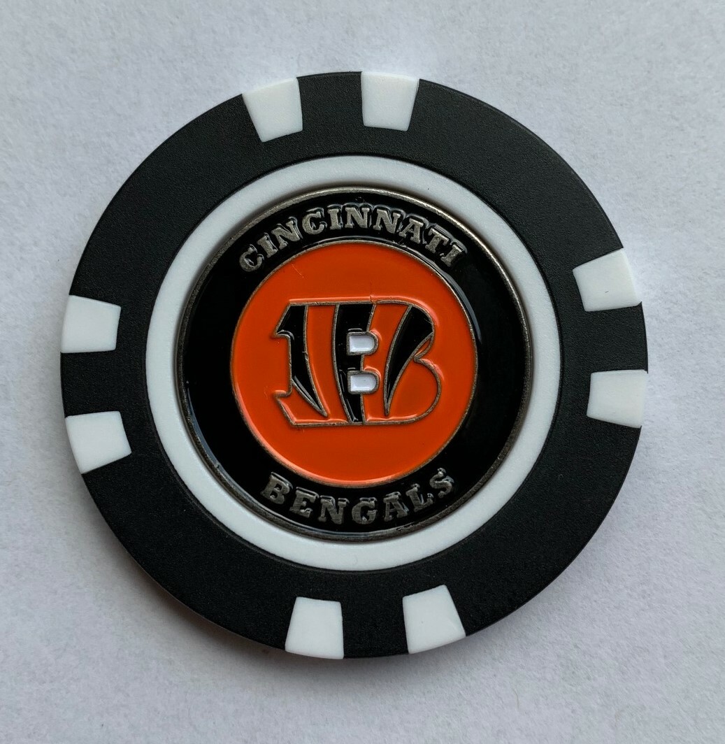 NFL Cincinnati Bengals Magnetic Poker Chip removable Golf Ball