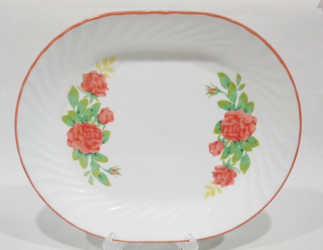 ❤️ NRM Corelle ELEGANT ROSE 12 1/4 x 10 SERVING PLATTER Meat Plate Pink  Floral