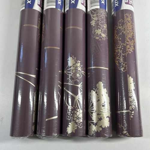 Bundle Lot 5X Dulux Easy Hang Meadowsweet Plum Feature Wallpaper 30-027 Bath 011 - Picture 16 of 19