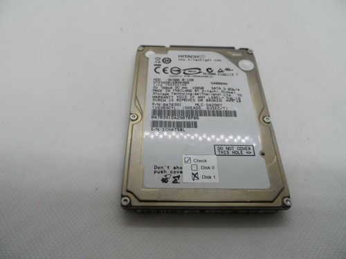 160 GB SATA NOTEBOOK FESTPLATTE HITACHI HTE545016B9A300 5400RPM 2,5 ZOLL #NFP142