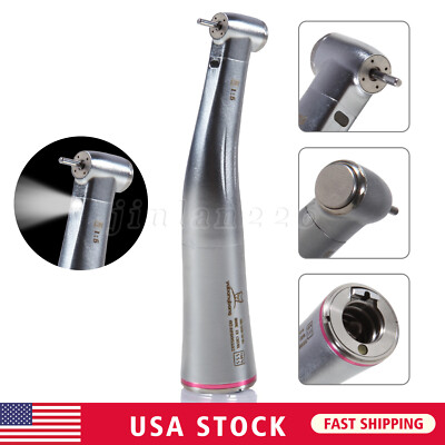 Dental 1:5 Increasing Electric Fiber Optic Contra Angle Handpiece Push Button