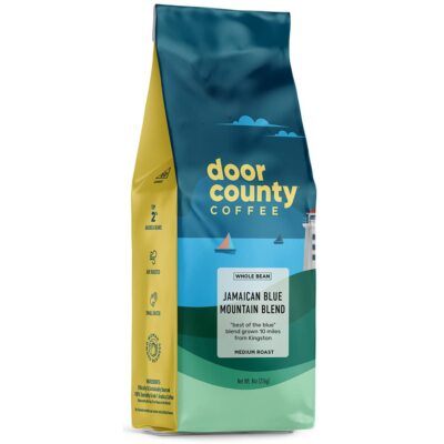 Door County Coffee Jamaican Blue Mountain Blend Non-Flavored Coffee Whole Bea...