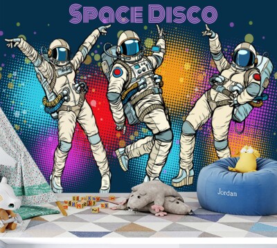 3D Space Disco G15774 Wallpaper Wall Murals Removable Self-adhesive Honey