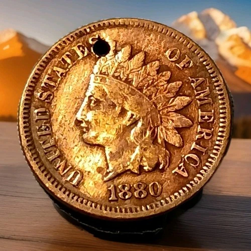 1880 Indian Head Cent Actual Coin Shown - A14