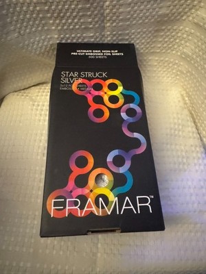 FRAMAR 5x12 Star Struck Silver Embossed Pre Cut Hair Foils