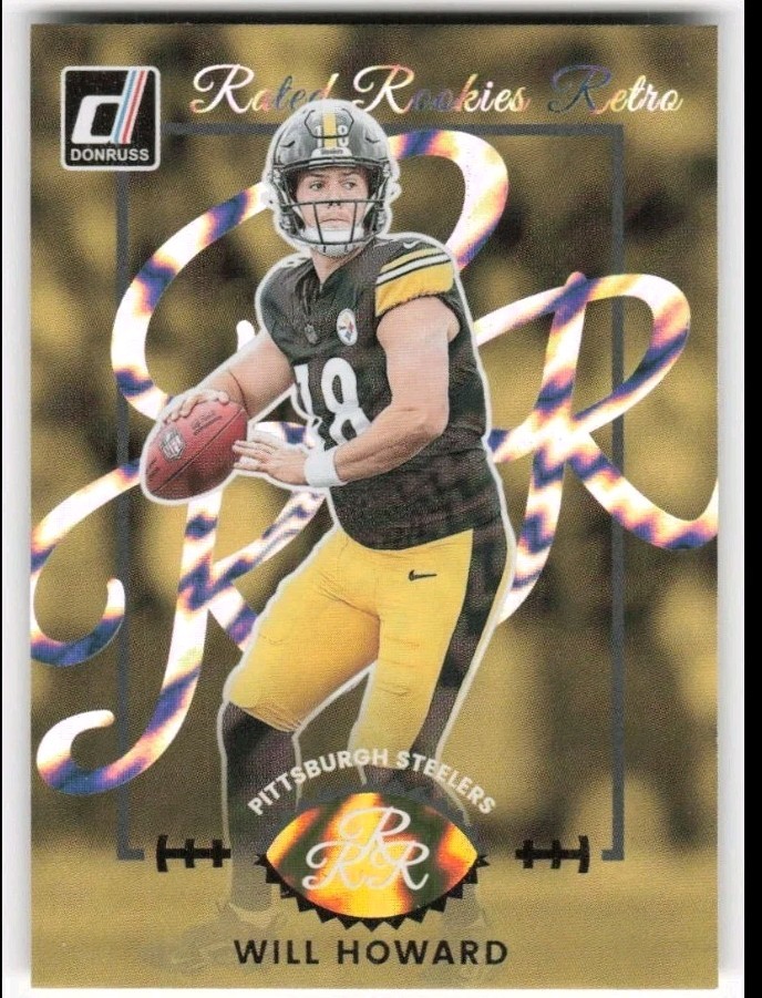 2025 Panini Donruss Rated Rookies Retro #15 Will Howard Pittsburgh Steelers