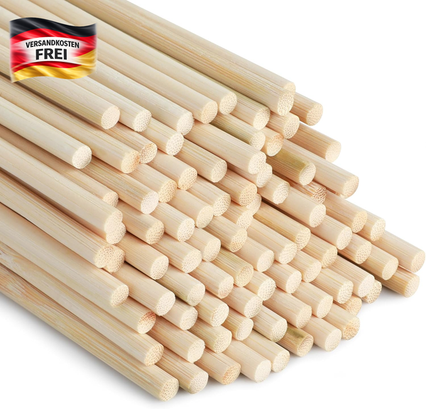 HolzstäBe Basteln Set 30 StüCk 10Mm Rundholz Natur FüR Modellbau Dekorationen-image