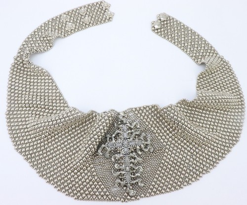 WIDE HEAVY Vintage Sergio Gutierrez Liquid Metal Cross BELT or Necklace 29.5-32”