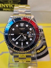 Invicta Pro Diver Men's Watch 43mm, Steel Red Blue Bezel w/ Black Dial NEW