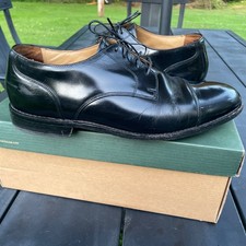 Men’s Bostonian Crown Windsor Leather Black Cap Toe Dress Shoes Size 10.5