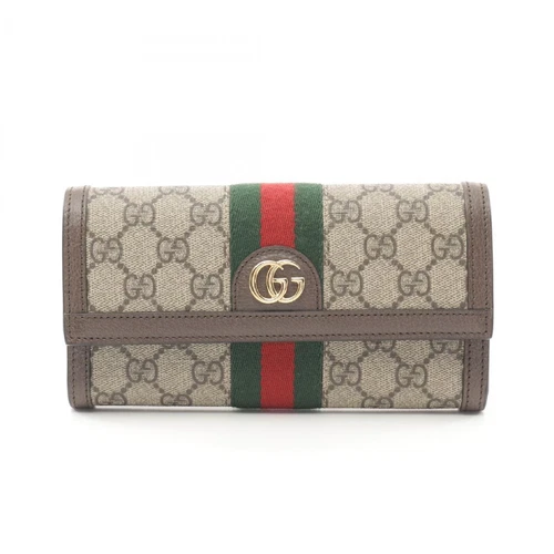Portefeuille Gucci Ophidia Gg Supreme Continental marque hors toile enduite de PVC