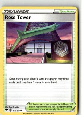 2020 Pokemon Sword & Shield Darkness Ablaze Rose Tower 169/189