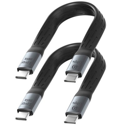 Extra Short Type-C USB4 Cable,5 inch Thunderbolt 4/3 Cable(Gen3 × 2),240W,40Gbps