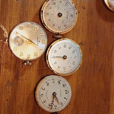 4 X Vintage AUDAX watch Dials And Movements Two Working