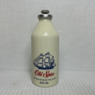 Vintage Old Spice After Shave Talcum 3 oz Bottle 30% Full See Photos