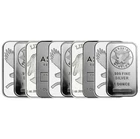 1 oz Silver Bar (Varied Condition, Any Mint - Lot of 5) Random Brand