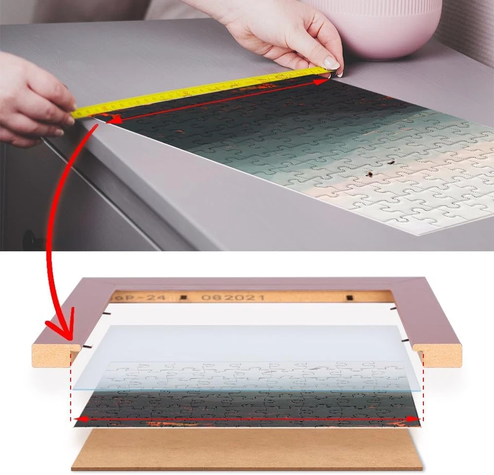 Cornice Puzzle London per Puzzle, Ca. 1000 Pezzi, 33 X 98 Cm, 98 X 33 Cm, Bianco - Immagine 2 di 4