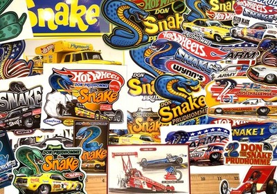 Don THE SNAKE Prudhomme NHRA Drag Racing 24 Large Sticker Collection Master Lot